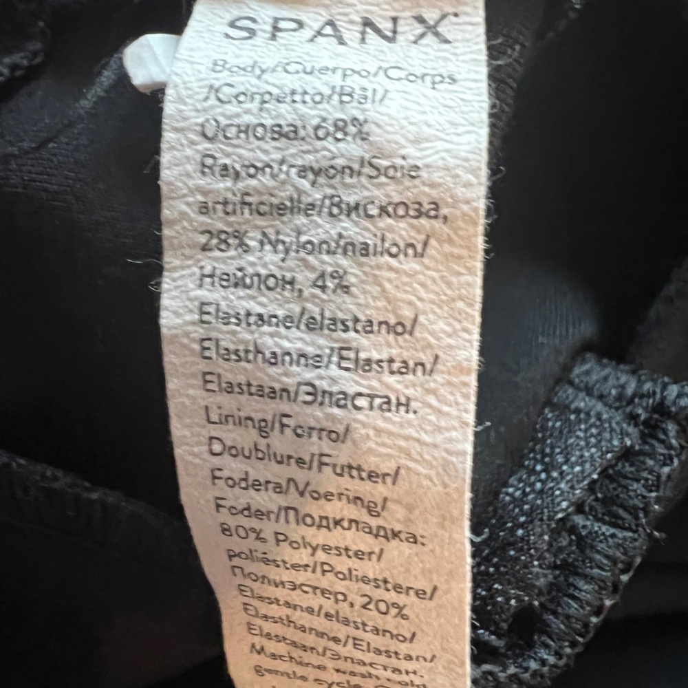 Spanx Perfect Pant High Rise Black Size M Slim Straight Stretch Ponte Shaping - Picture 5 of 6